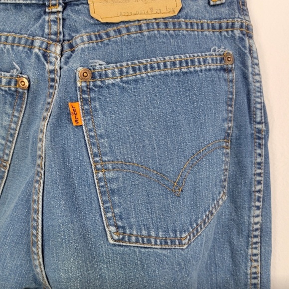 Vintage 70s Levis 18739-0514 Orange Tab Striaght Leg Jeans Size 29×34 Super cute - Picture 5 of 9